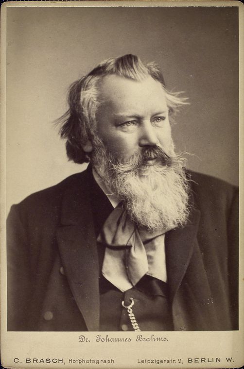 Johannes Brahms photographed by C. Brasch, 1889