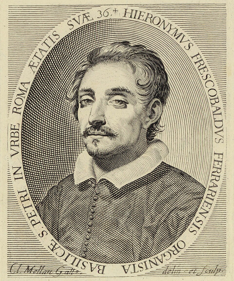 Girolamo Frescobaldi, engraving by Claude Mellan, 1619