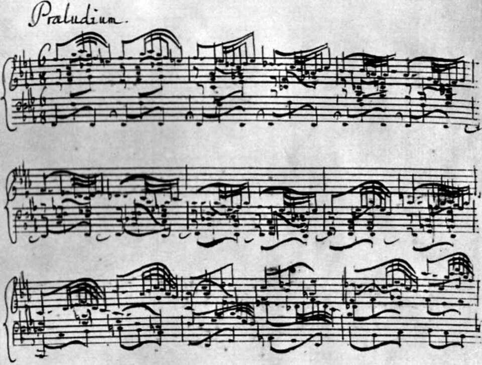 Krebs Praeludium manuscript page
