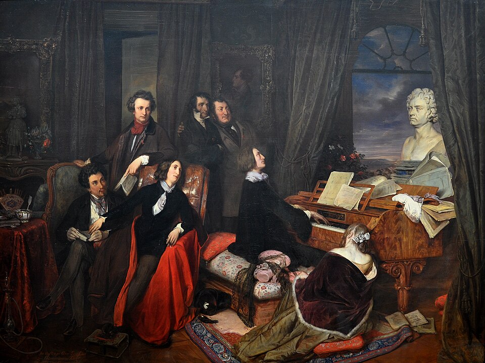 Liszt at the Piano, by Josef Danhauser, 1840