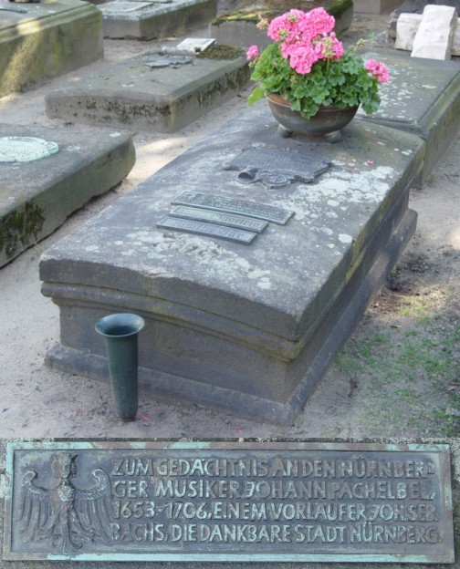 Pachelbel's tomb in St Rochus cemetery, Nuremberg