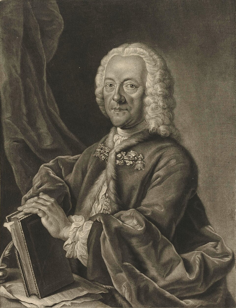 Telemann, by Valentin Daniel Preisler, 1750